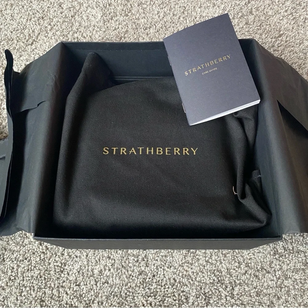 Strathberry Mosaic Nano Crossbody Bag In Caramel - Picture 15 of 16